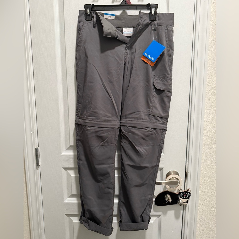 Columbia Women's Zip off convertible hiking Charcoal Cargo Pants